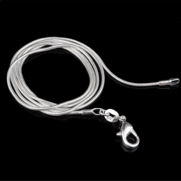New 925 Sterling Silver Snake Necklace - Picture 4 of 5